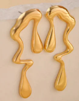 18K Gold Plated Long Boho Party Earrings (One Pair)